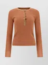 Chloé Ribbed Silk Top In Pink