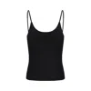 Chloé Modern Ribbed Wool Top With Thin Straps In Black
