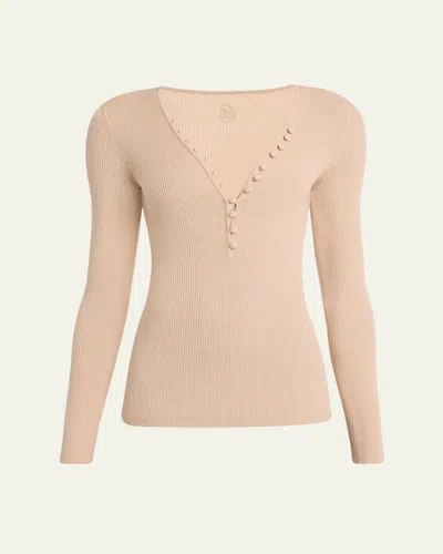 Chloé Ribbed Wool Sweater In Pink