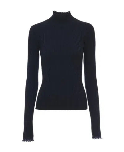 Chloé Ribbed Wool Jumper In Black