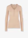 Chloé Ribbed Wool Sweater In Pink