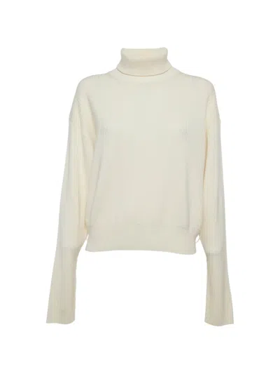 Pre-owned Chloé Ribbed-knit Sweater In Neutral
