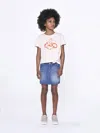 Chloé Ribbon T-shirt White Size 3-6 100% Cotton In Blanc