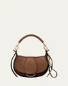 Chloé Ride Flap Shoulder Bag In Smooth Calfskin In Dark Khaki