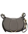 Chloé Structured Shoulder Bag With Adjustable Strap In Grey
