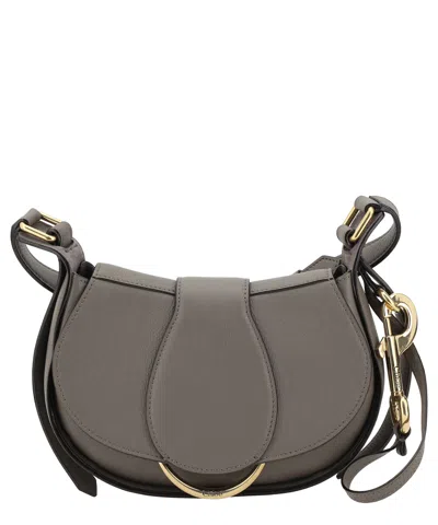 Chloé Structured Shoulder Bag With Adjustable Strap In Grey