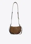 Chloé Ride Leather Shoulder Bag In Khaki