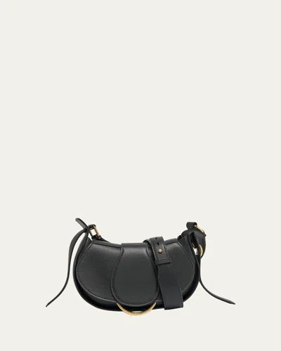 Chloé Ride Small Flap Crossbody Bag In Calfskin In Black