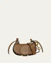 Chloé Ride Flap Shoulder Bag In Smooth Calfskin In Dark Khaki