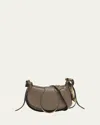 Chloé Ride Small Flap Crossbody Bag In Calfskin In Flannel Grey