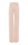 Chloé Rigid High-rise Organic Denim Flared Jeans In Airy Pink