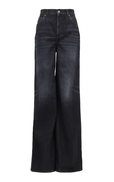 Chloé Rigid High-rise Wide-leg Jeans In Blue