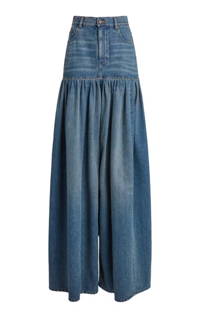 Chloé Rigid High-rise Palazzo Jeans In Blue