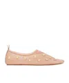 Chloé Rita Blushy Beige Ballet Flats In Transparent Mesh Women In Multi