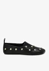 Chloé Chloe Rita Stud-embellished Leather Ballet Flats In Black