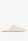 Chloé Rita Studded Leather Mules In Neutral