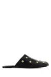 Chloé Susanna Buckle-details Studded Flat Pumps In Black