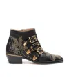 Chloé Women Susan Leather Boots In Black