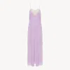 Chloé Lace-trimmed Organic Silk Crepe De Chine Maxi Dress