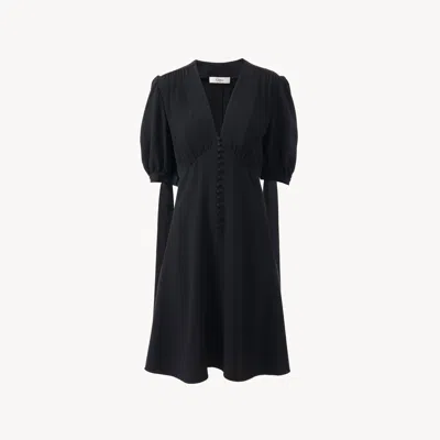 Chloé Crepe A-shaped Dress In Black