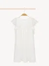 Chloé Robe Volantée Fille Blanc Taille 10 100% Coton In Blanc