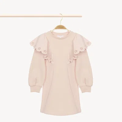 Chloé Robe Volantée Fille Rose Taille 6 100% Coton In Pink