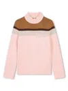 Chloé Roll-neck Knitted Jumper In Pink
