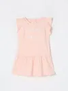 Chloé Kids' Girl's Short-sleeve Drop-waist Dress In Pink