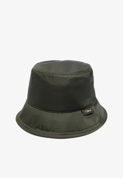 Chloé Romy Bucket Hat In Green