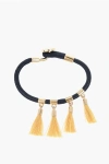 Chloé Rope Bracelet With Golden Metal Details And Tassels In Multi