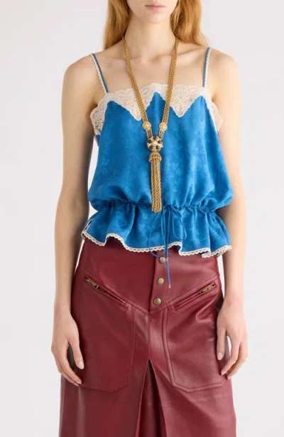 Chloé Rose Jacquard Organic Silk Camisole