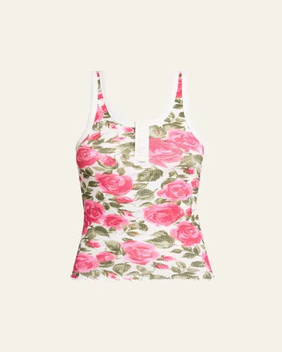 CHLOÉ ROSE RIB TANK TOP