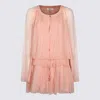 Chloé Rose Silk Dress In Pink