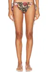 Chloé Roses Print Bikini Bottom In Black