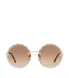 Chloé Rosie Round Sunglasses In Gold