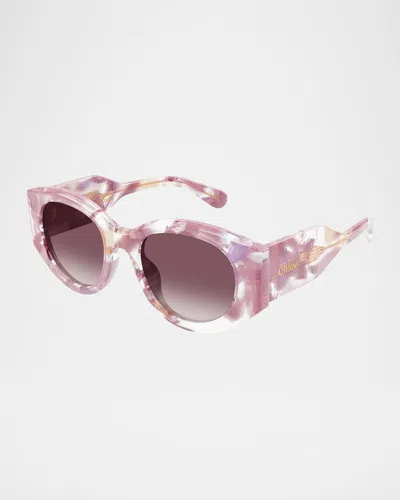 CHLOÉ ROUND ACETATE SUNGLASSES