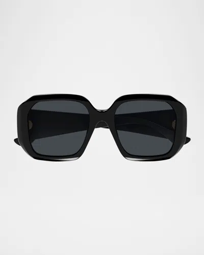 Chloé Round Acetate Sunglasses In Black