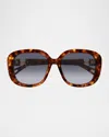 Chloé Round Acetate Sunglasses In Gray