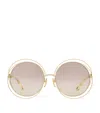 Chloé Womens Gold Ch0045s Round-frame Metal Sunglasses In Gold