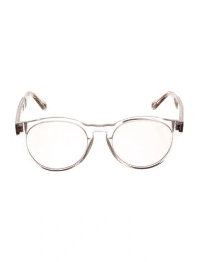 Pre-owned Chloé Round Clear Sunglasses In Transparent