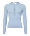 Chloé Round-collar And Long-sleeved Sweater In Blue