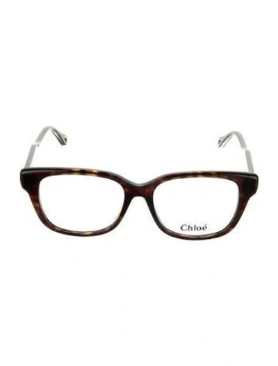 Pre-owned Chloé Round Eyeglasses In Brown