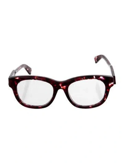 Pre-owned Chloé Round Eyeglasses In Burgundy