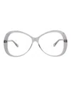Chloé Round-frame Bio Acetate Optical Frames In Grey Grey Transparent