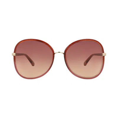 Pre-owned Chloé Round Frame Bio Injection Sunglasses 'red' | Women's Size Onesize