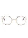 Chloé Brille Mit Rundem Gestell In Gold