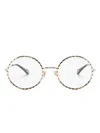 Chloé Round-frame Glasses In Gold