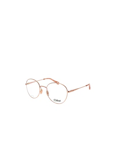 Chloé Round-frame Glasses In Nude