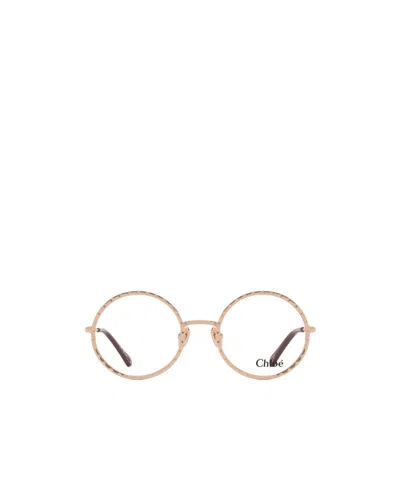 Chloé Round-frame Glasses In Nude