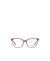Chloé Round-frame Glasses In Burgundy
